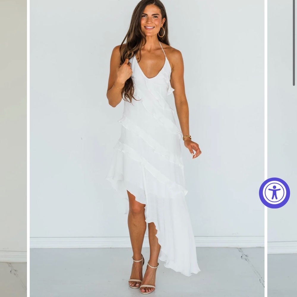 White ruffle dress